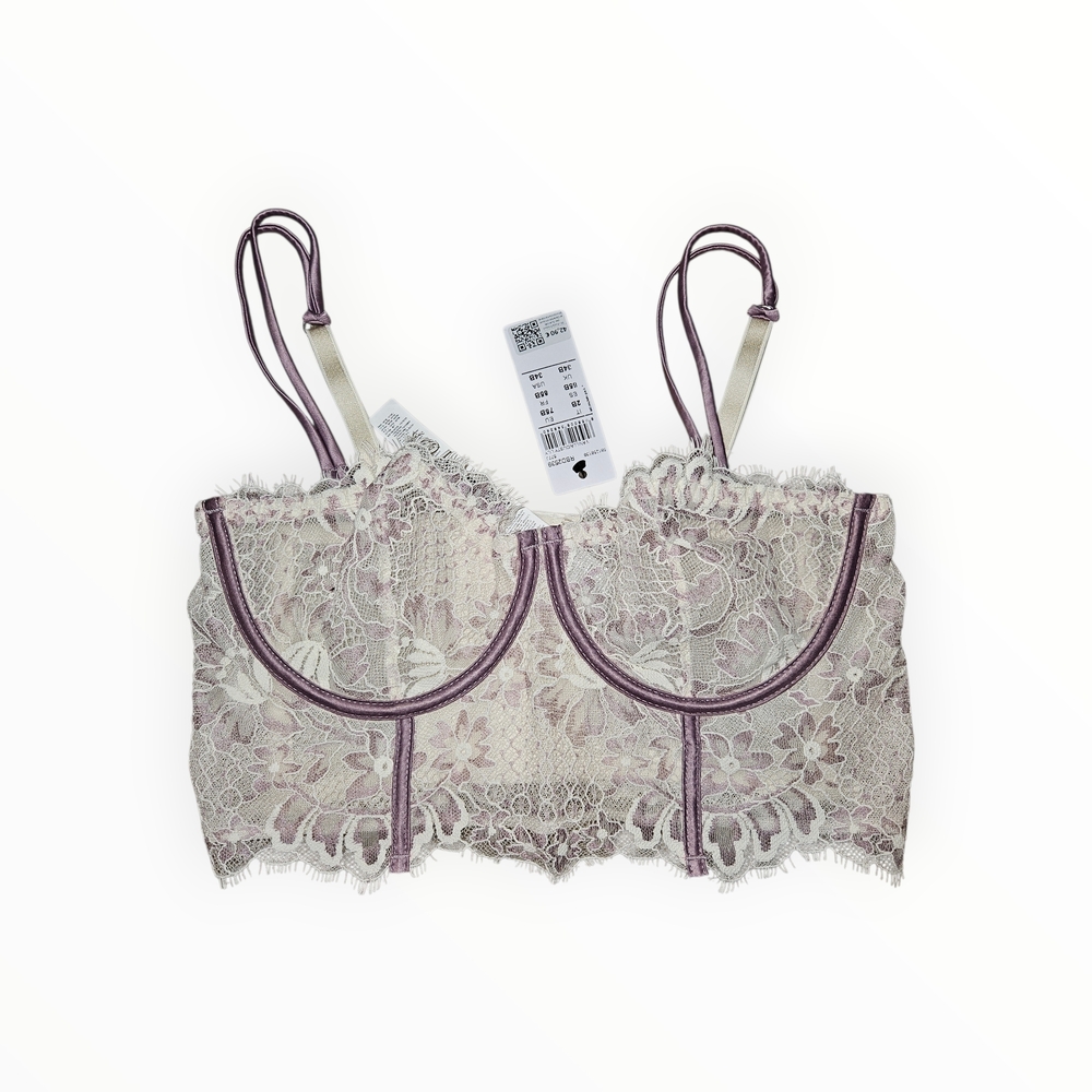 Intimissimi Vanilla and Dusty Lily Lace Bralette NWT Size 34B - Picture 1 of 5